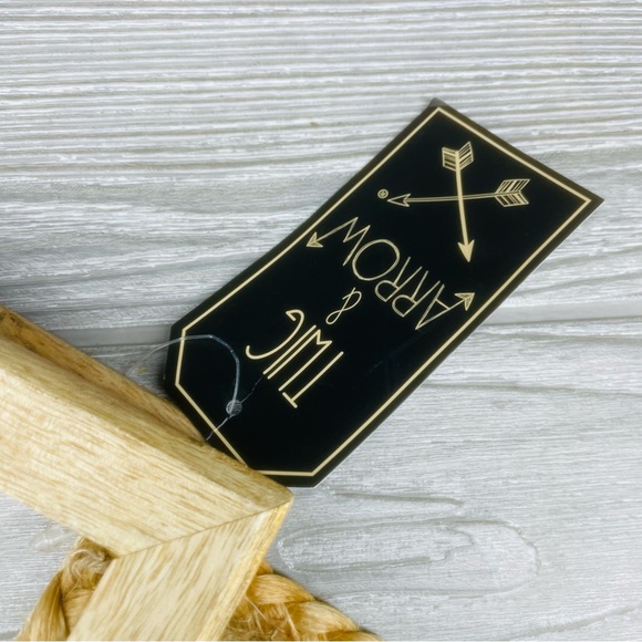 Twig and Arrow Woven Jute Oversized Handbag beach bag purse tote New With Tags - Picture 5 of 10